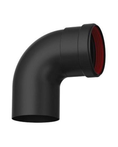 Koljeno dimnjaka za peć na pelete, promjer 80mm, 90º, crni emajlirani čelik s referencom 8-90MHKER3 marke FIG
