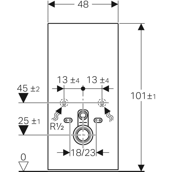 Geberit Monolith sanitarni modul za viseću WC školjku 101 cm staklo s referencom 131.021.SI.5 marke GEBERIT