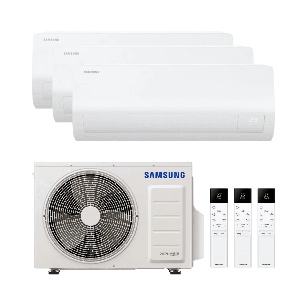 Klima uređaj 3u1 s WiFi Samsung Cebu S2 AJ068TXJ3KG/EU 5,0 kW 18000 BTU s referencom KITSAMCEBU6818+18+18 marke SAMSUNG