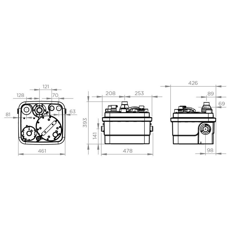 Pumpna stanica SFA SANICUBIC 1 WP s referencom CUBIC1IP68NM marke SFA SANITRIT