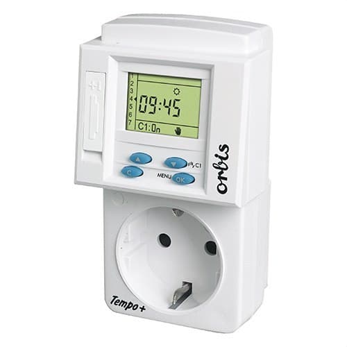Programabilni utikač Tempo + zaslon s rezervom 1 godinu 230V s referencom OB162532 marke ORBIS