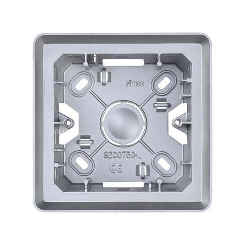Površinska kutija za 1 element hladni aluminij Simon 82 s referencom 8200750-093 marke SIMON
