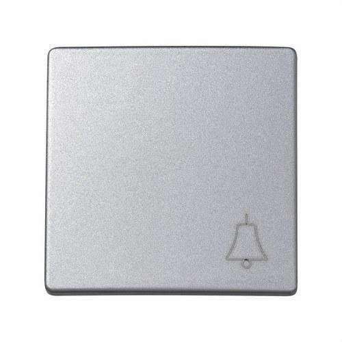 Pojedinačna tipka s gravurom zvona aluminij Simon 73 Loft s referencom 73017-63 marke SIMON