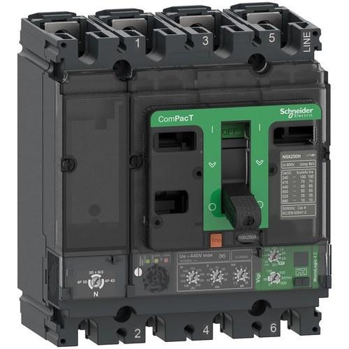 Automatski prekidač ComPacT NSX250F 36kA AC 4P4R 250A Micrologic 4.2 s referencom C25F44V250 marke SCHNEIDER ELECTRIC
