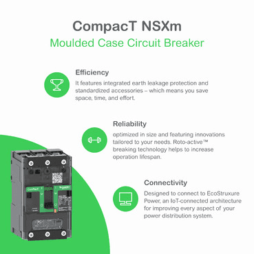 Automatski prekidač ComPacT NSXm160E 16kA AC 3P 160A Micrologic 4.1 ELINK s referencom C12E34V160L marke SCHNEIDER ELECTRIC