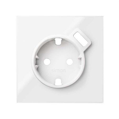 Poklopac za Schuko utičnicu s integriranim USB punjačem, sjajno bijeli, Simon 100 s referencom 10000049-130 marke SIMON
