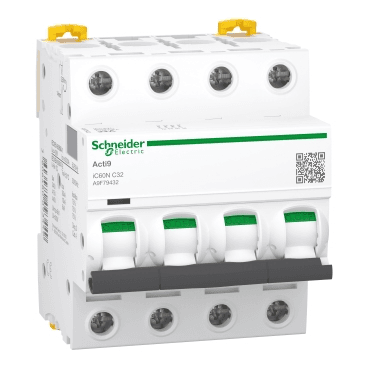 Magnetotermički prekidač IC60N 4P 32A Krivulja C 10kA s referencom A9F79432 marke SCHNEIDER ELECTRIC