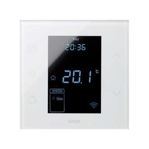 Sjajni bijeli termostat Simon 100 s referencom 10000810-130 marke SIMON