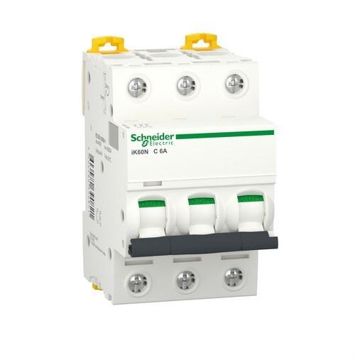 Magnetotermički prekidač IK60N 3P 6A Krivulja C s referencom A9K17306 marke SCHNEIDER ELECTRIC