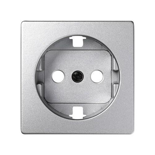 Poklopac sa sigurnosnim uređajem za schuko utičnicu hladni aluminij Simon 82 s referencom 82041-93 marke SIMON