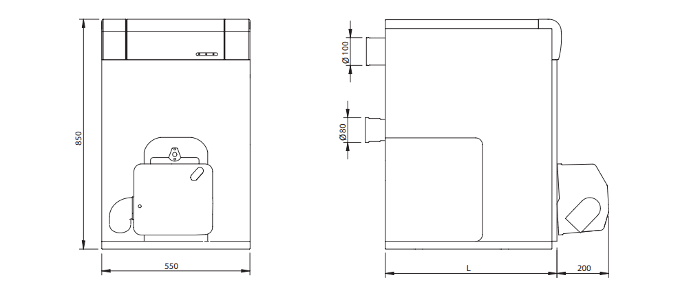 Kondenzacijski kotao na lož ulje Domusa JAKA 30 HFD CONDENS 29,3 kW s referencom TJAK000072 marke DOMUSA