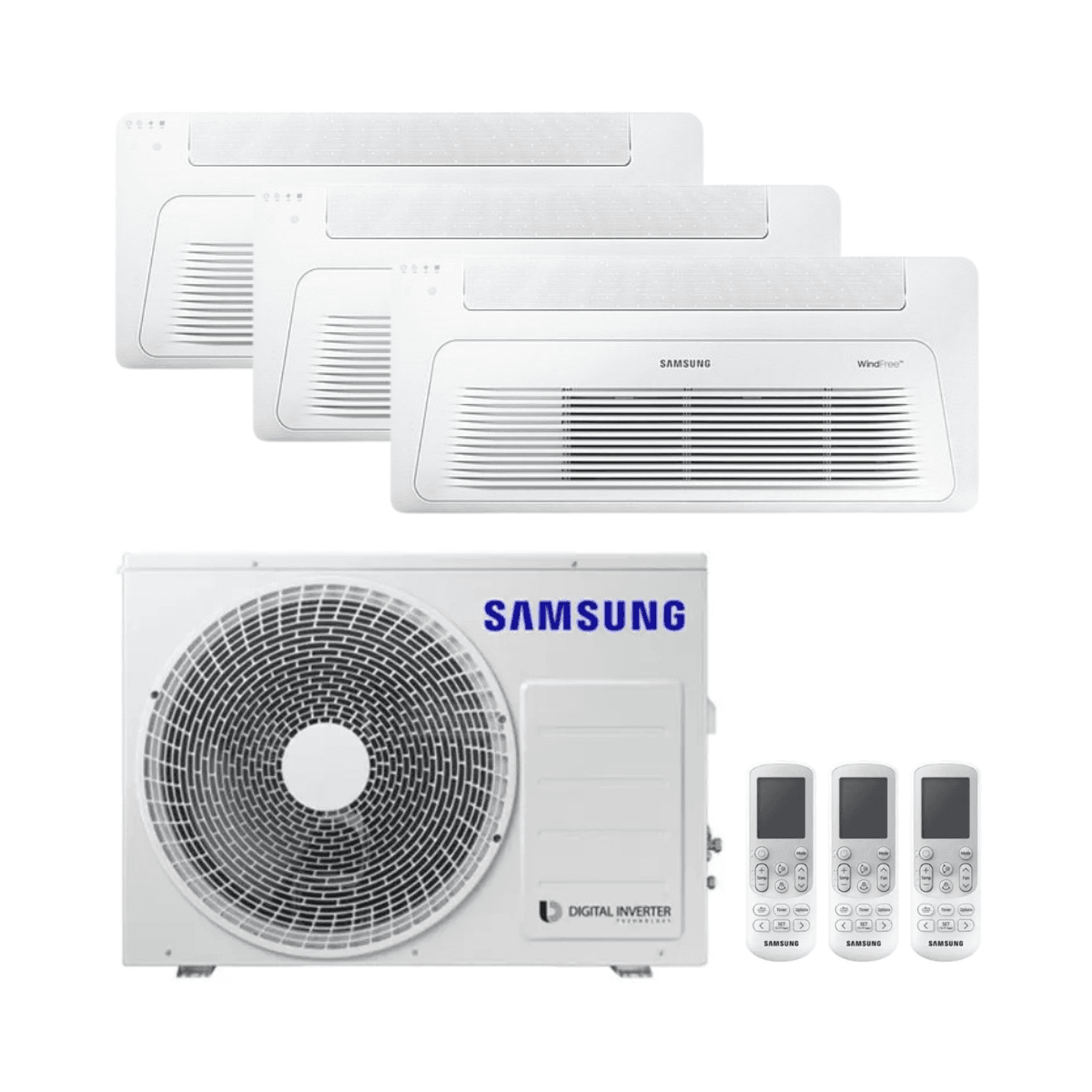 Kasetni klima uređaj 3u1 s 1 smjerom Samsung WindFree 3,5 kW 12000 BTU s referencom F-CST1W35R3 marke SAMSUNG