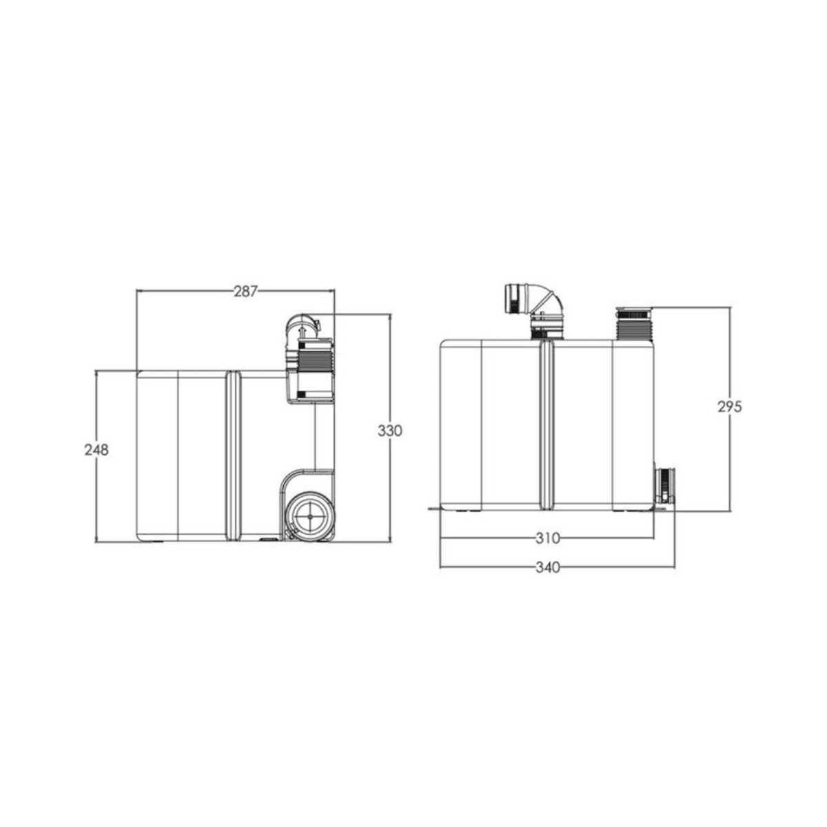 SFA Saniswift Pro pumpa za odvod za intenzivnu upotrebu u praonicama s referencom SANISWIFTPRO marke SFA SANITRIT