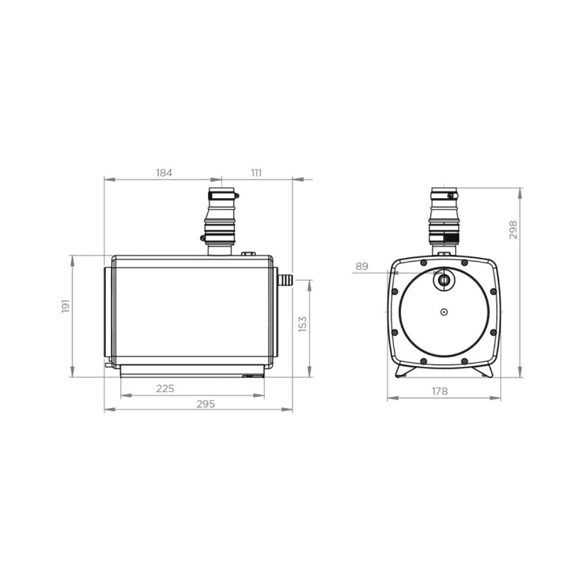 Pumpa za evakuaciju s usisom i odvodom za tuš kabinu SFA Sanifloor+ 1 s referencom HIFLOOR1 marke SFA SANITRIT