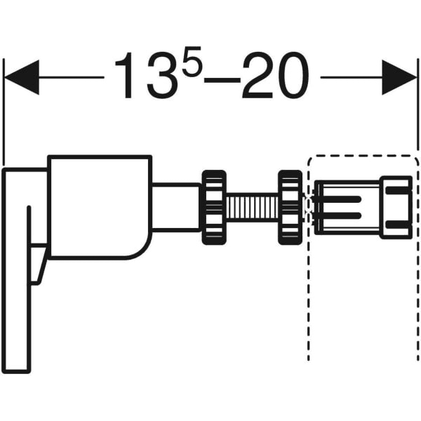 Set za zidno sidrenje za pojedinačnu montažu Geberit Duofix s referencom 111.815.00.1 marke GEBERIT