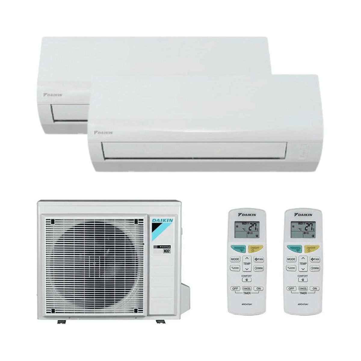 Klima uređaj 2u1 s WiFi-jem Daikin Sensira 2,5 kW + 3,5 kW s referencom KITDAISENSIRA2X125+35 marke DAIKIN