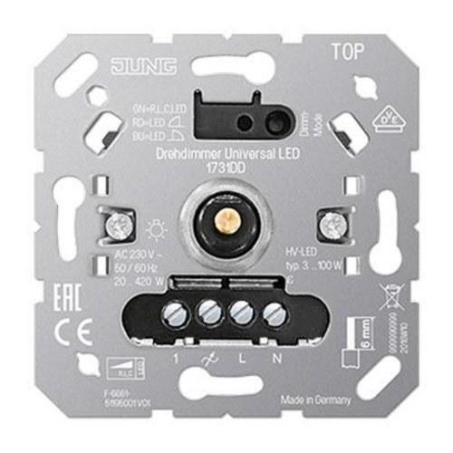 Univerzalni rotacijski dimmer za LED s pomoćnim ulazom s referencom 1731DD marke JUNG