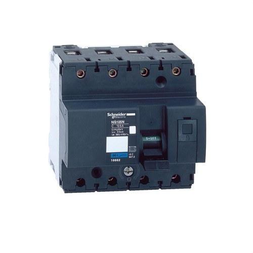 Magnetotermički prekidač NG125N 4P 80A Krivulja C s referencom 18658 marke SCHNEIDER ELECTRIC
