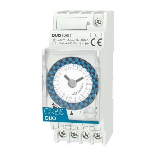 Analogni vremenski prekidač 2 MOD.DUO QRD 230V s referencom OB292032 marke ORBIS