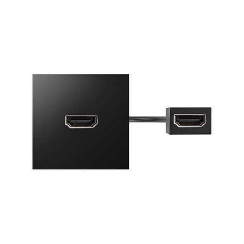 HDMI konektor Tip “A” ženski-ženski s kabelom i ugrađenom pločicom crni Simon 400 s referencom 40001194-038 marke SIMON