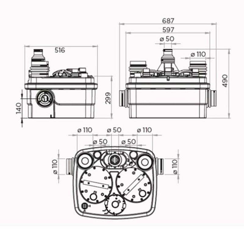 Opća crpna stanica SFA SANICUBIC 2 Classic s referencom 040000002 marke SFA SANITRIT