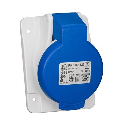 Ugradbena nagnuta baza 65X85 16A 2P+TT 200-250V IP44 plava s referencom PKF16F423 marke SCHNEIDER ELECTRIC
