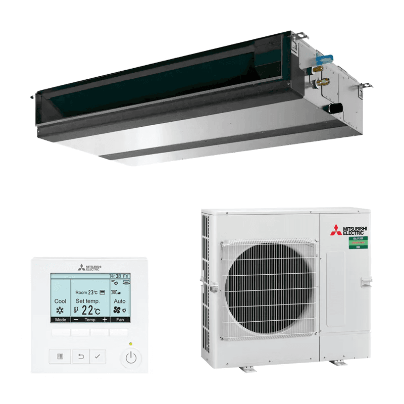 Kanalni klima uređaj Mitsubishi Electric MGPEZ-125VJA 12,1 kW 41000 BTU s referencom MGPEZ-125VJA marke MITSUBISHI