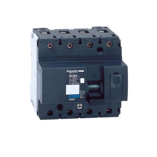 Magnetotermički prekidač NG125N 4P 100A Krivulja C s referencom 18660 marke SCHNEIDER ELECTRIC