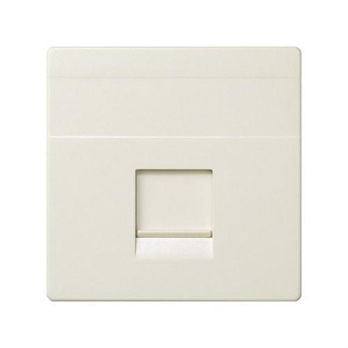 Ravna ploča za glas i podatke s prašnikom za 1 RJ45 AMP® priključak, boja slonovače, Simon 82 s referencom 82005-31 marke SIMON